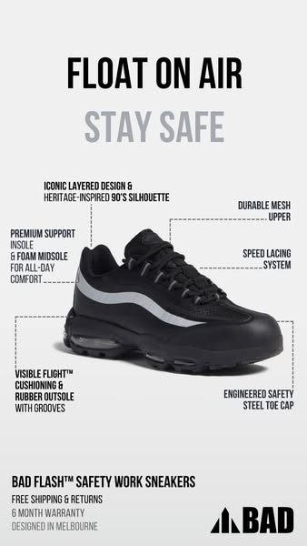 Steel Toe Protection. Air Sole Comfort.