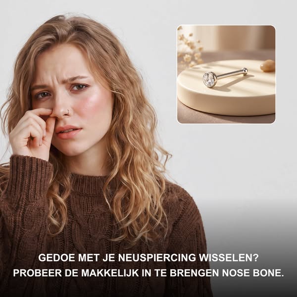 Ben je het gedoe met het wisselen van je neuspiercing zat?