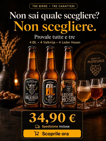 3 birre diverse. Una sola degustazione.