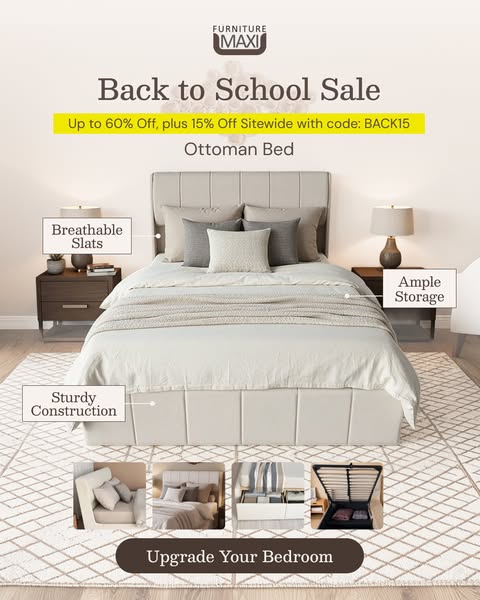 £469.99 Ottoman Bed, Now £195.49