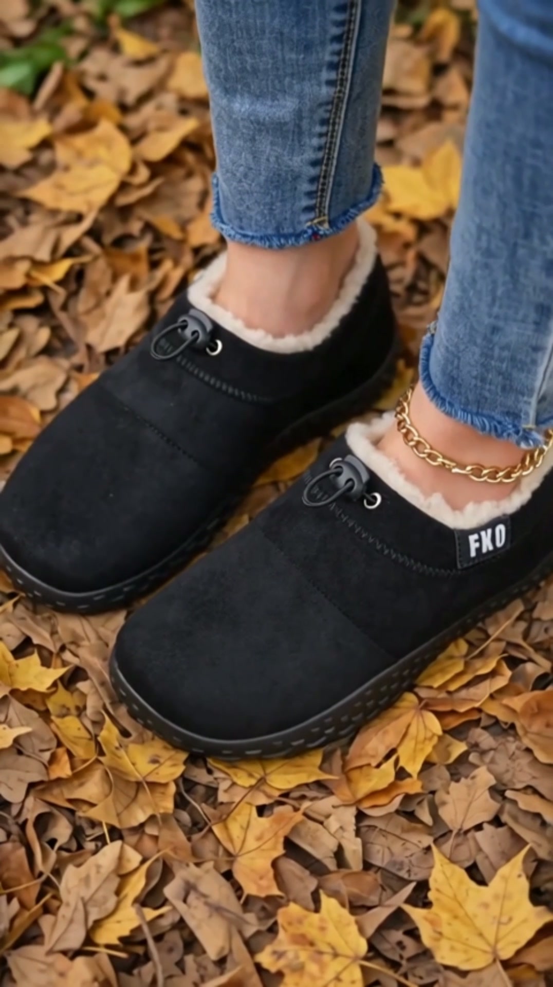 Women’s Warm Plush-Lined Mules – Warm, Comfortable & Non-Slip Shoes