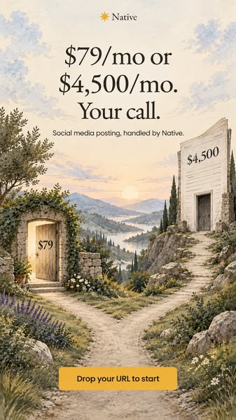 $79/mo or $4,500/mo. Your call.
