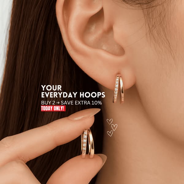 Elina Double Hoop