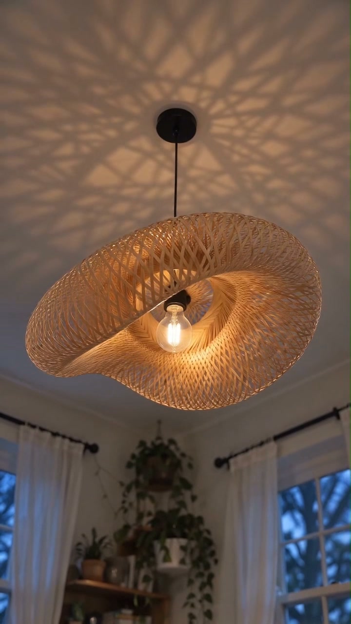 Handcrafted Bamboo Light for Cosy Spaces