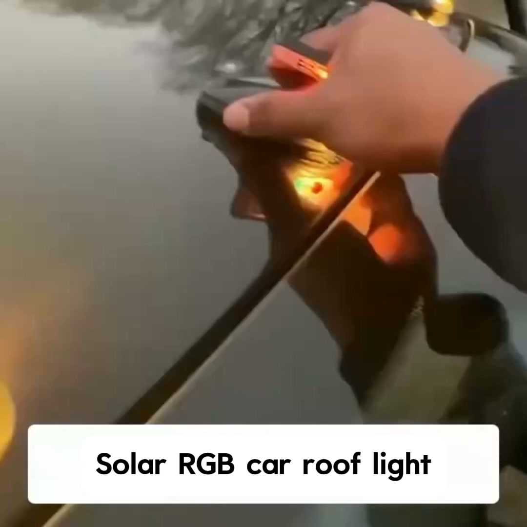 Solar RGB car roof light