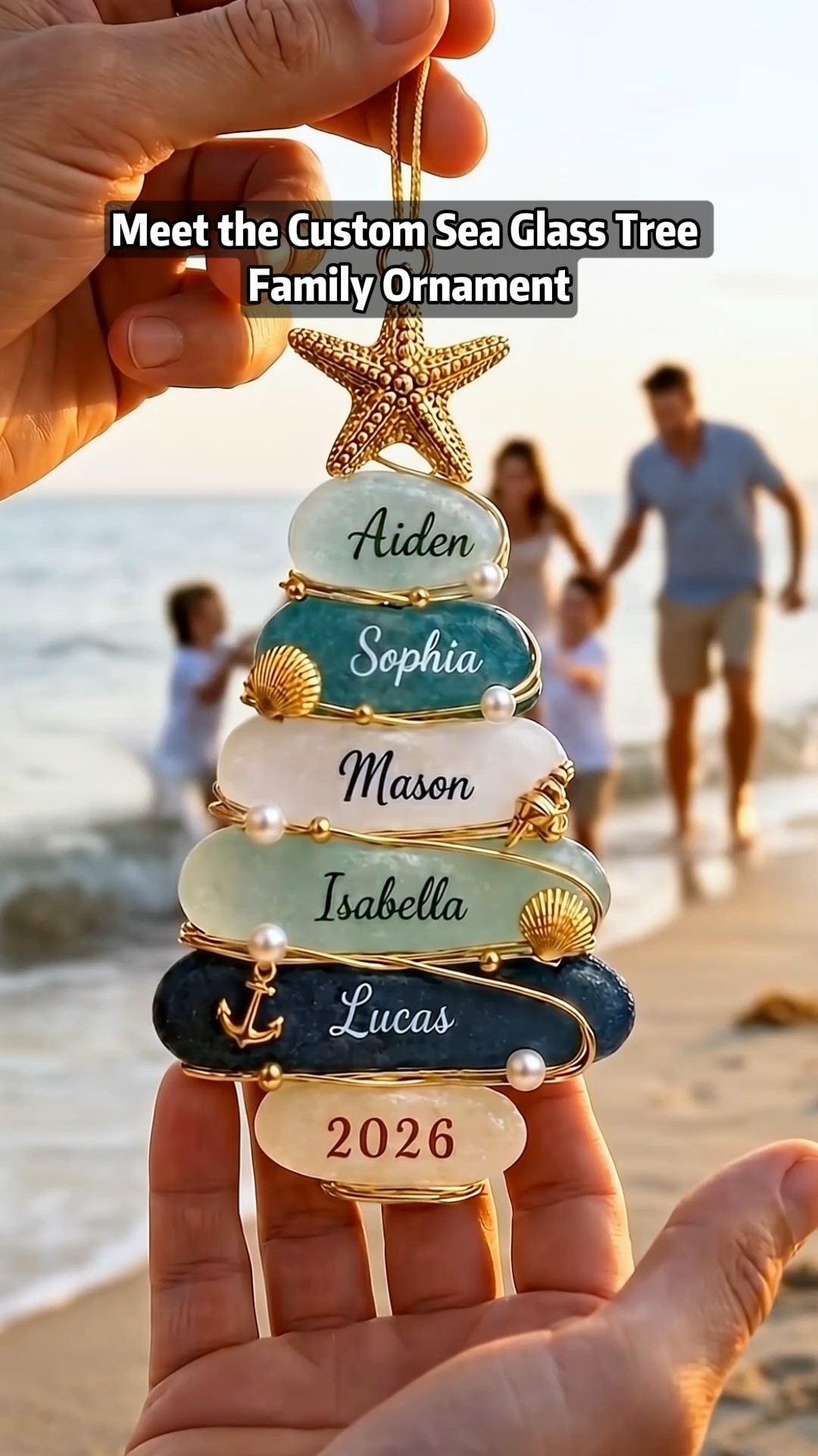 Personalized Coastal Family Christmas Gift