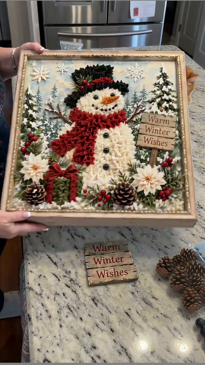 3D Christmas Fabric Poke Art Kit