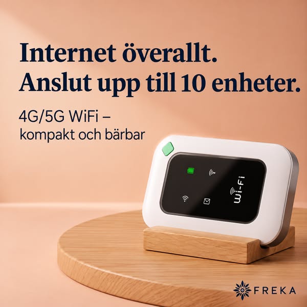 Bärbar WiFi-router – Anslut upp till 10 enheter