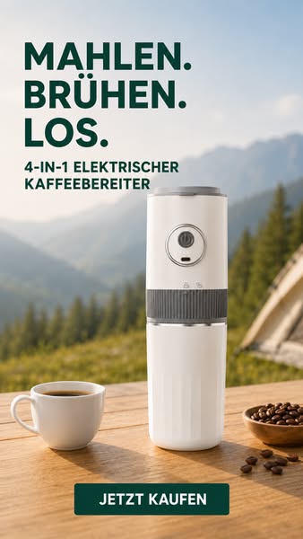 Mahlen. Brühen. Los.