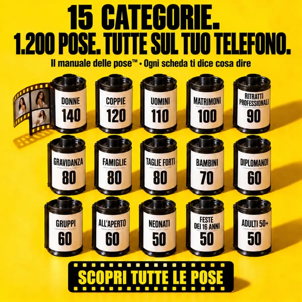 Il Manuale delle Pose™ — 1.200 schede di posa in 15 categorie
