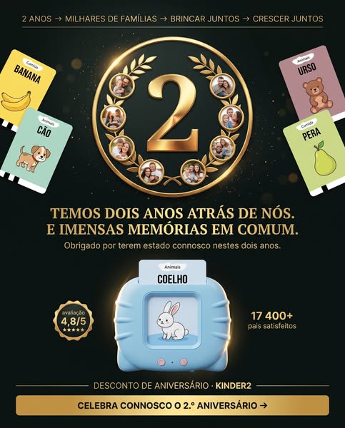 ÚLTIMOS DIAS! O KinderSpeech faz 2 anos