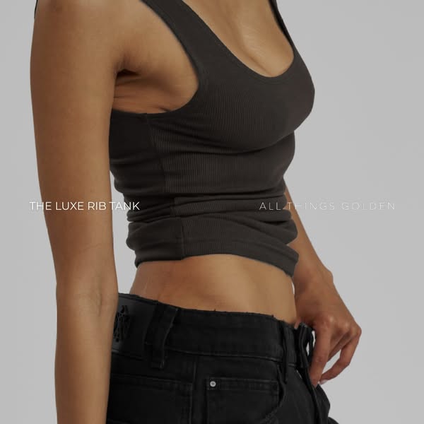 THE LUXE RIB TANK - ESPRESSO