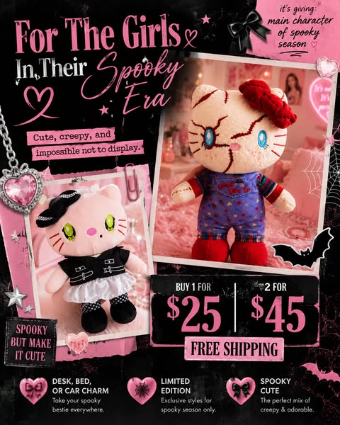 Hello Kitty Spooky Plushie