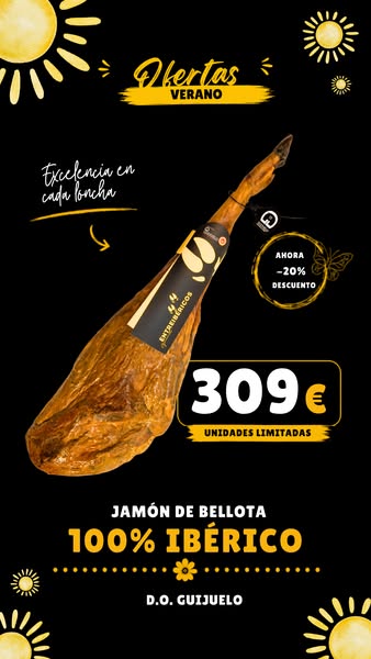ESPECIAL VERANO Jamón de Bellota 100% Ibérico D.O. Guijuelo