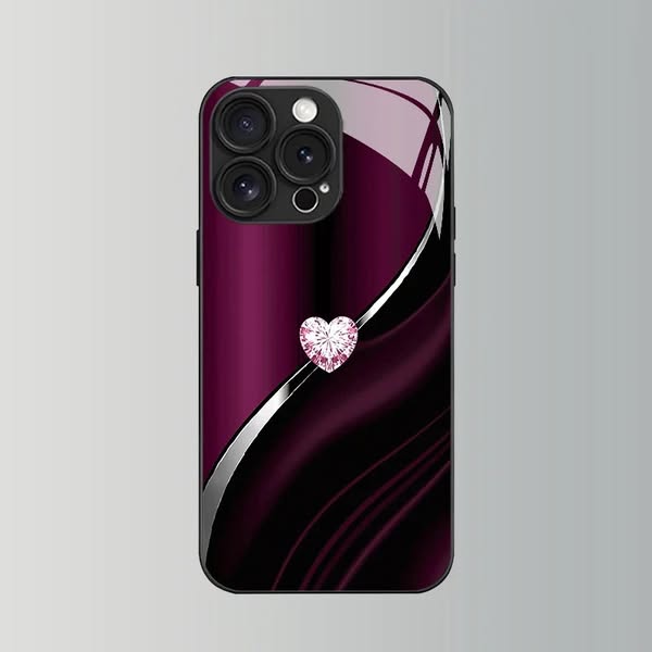 Colorful Purple Heart Electroplated Case
