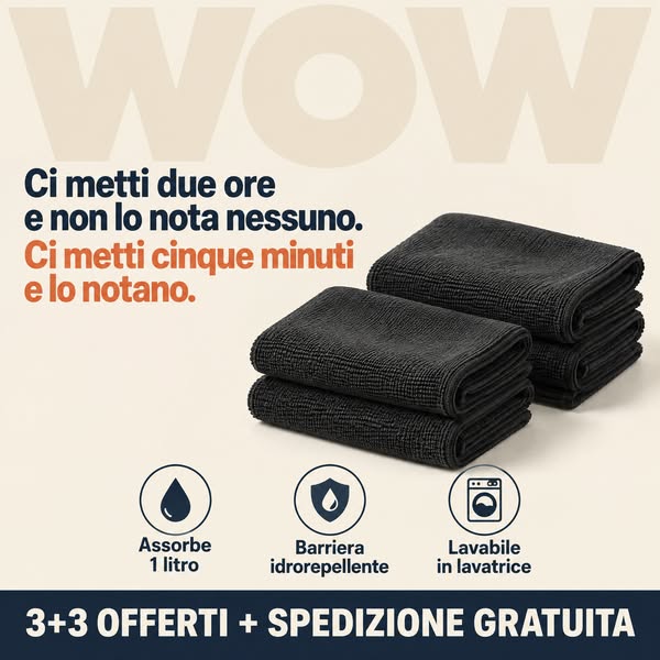 2 PANNI ACQUISTATI + 2 IN OMAGGIO