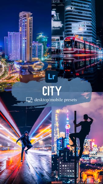City Lights Lightroom Edits
