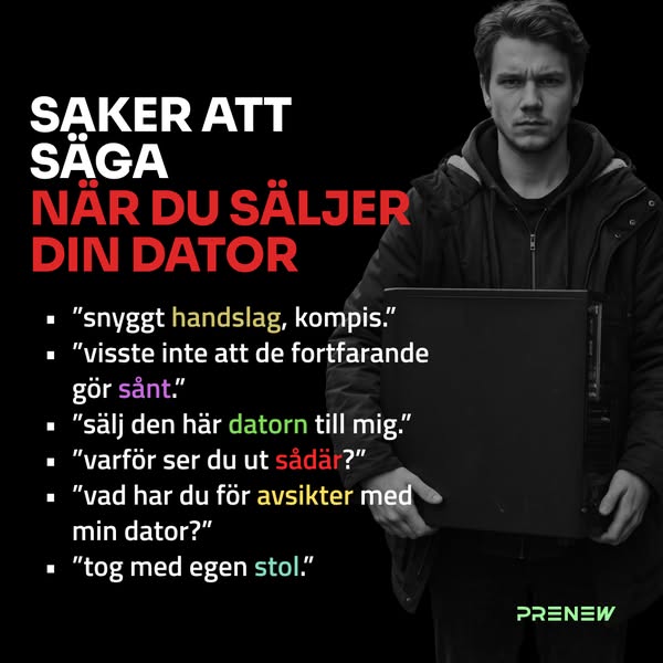 Sälj din dator till Prenew