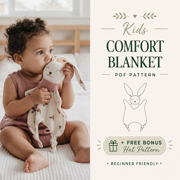 90% Off Bunny Comfort Blanket Sewing Pattern