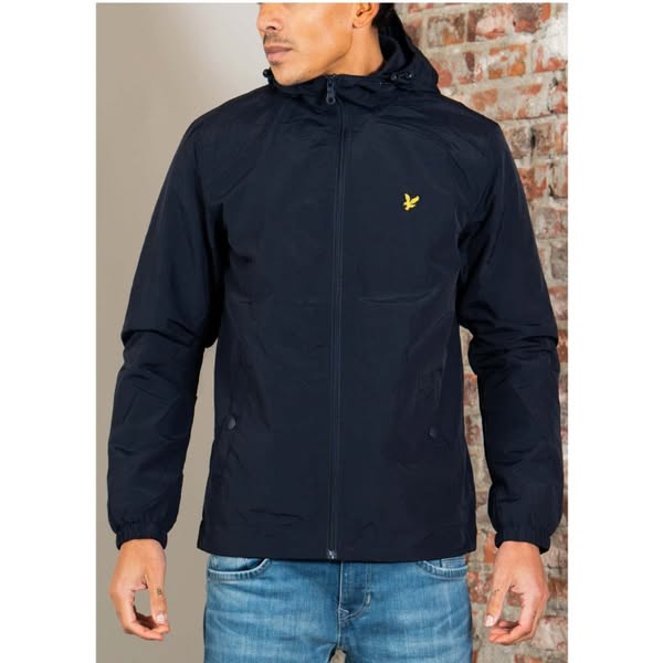 Zip through hooded jacket - dark navy