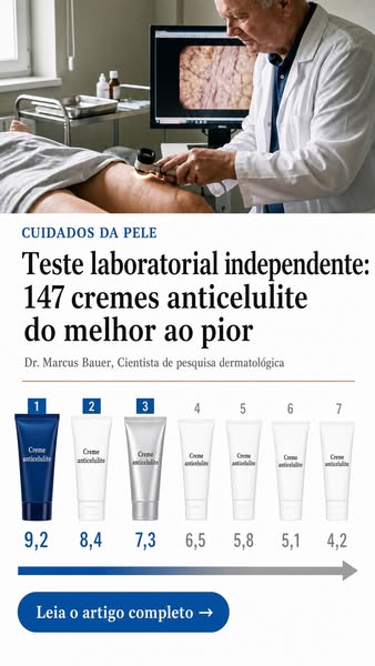 Teste laboratorial independente: 147 cremes anticelulite do melhor ao pior