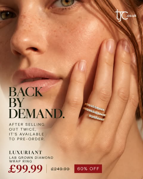 43 Lab Diamonds. One Wrap Ring.
