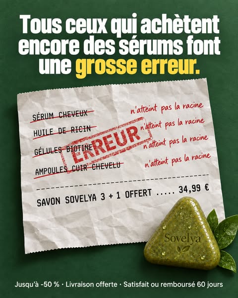 Savon Coréen pour la Pousse des Cheveux — Stoppe la Chute avec 12 Herbes
