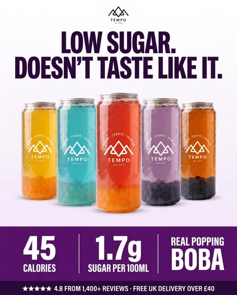 Low sugar. Real boba. No queue.