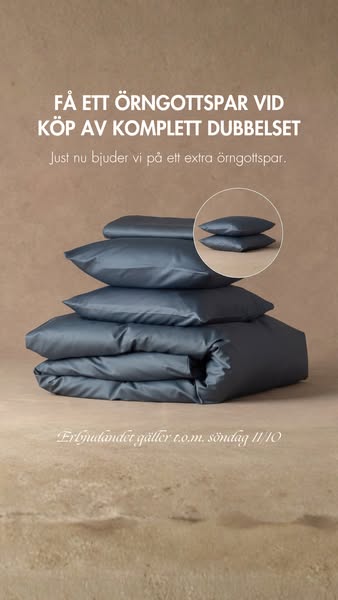 Få ett örngottspar vid köp av Komplett Dubbelset