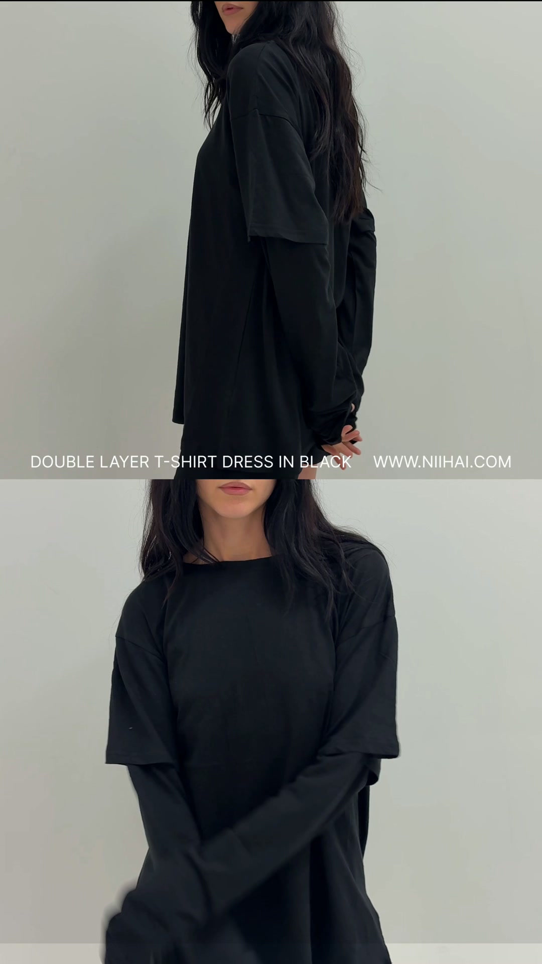 DOUBLE LAYER T-SHIRT DRESS