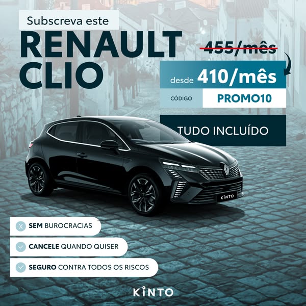Renault Clio desde 410€/mês
