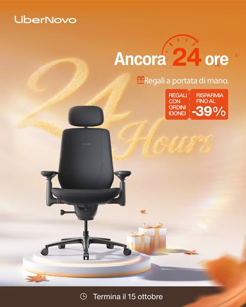Ultime 24 ore per risparmiare fino al 39 %
