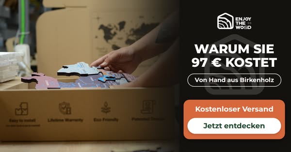 Holz-Weltkarte ab 97 € – handgefertigt