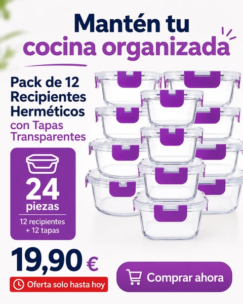Set 24 Recipientes Herméticos