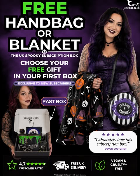 FREE Handbag or Spooky Blanket — You Choose!