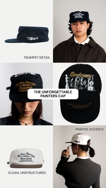 Unforgettable Painters Cap in Black – Goers Studio