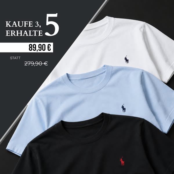 5 T-Shirts – nur 89,90€