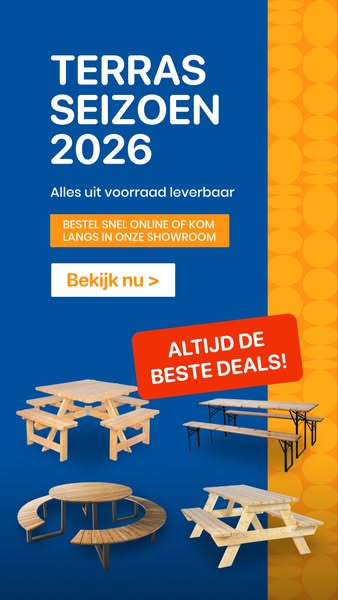 Terrasmeubilair voor de zaak