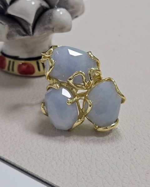 Statement Ring with Chalcedony Stone