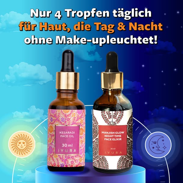 Morgens Tropfen + abends Massage = Dauerstrahlen!