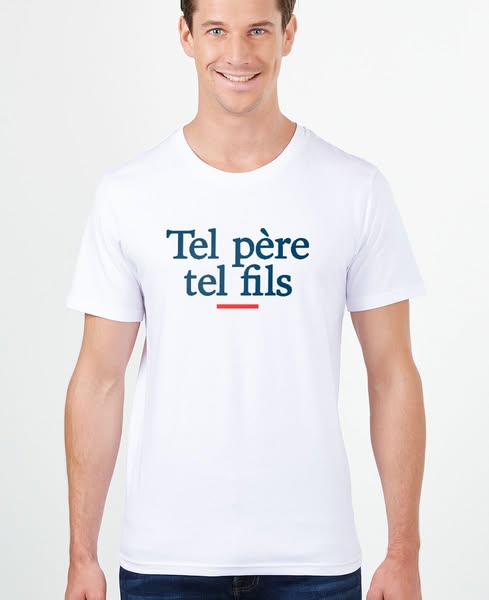 N'attendez plus : T-shirt Tel père tel fils en livraison gratuite !