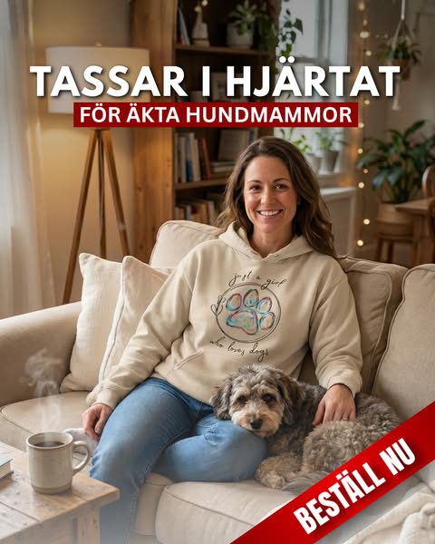 PRACTS Tasshjärta Hoodie – För hundmammor som bär hjärtat på ärmen