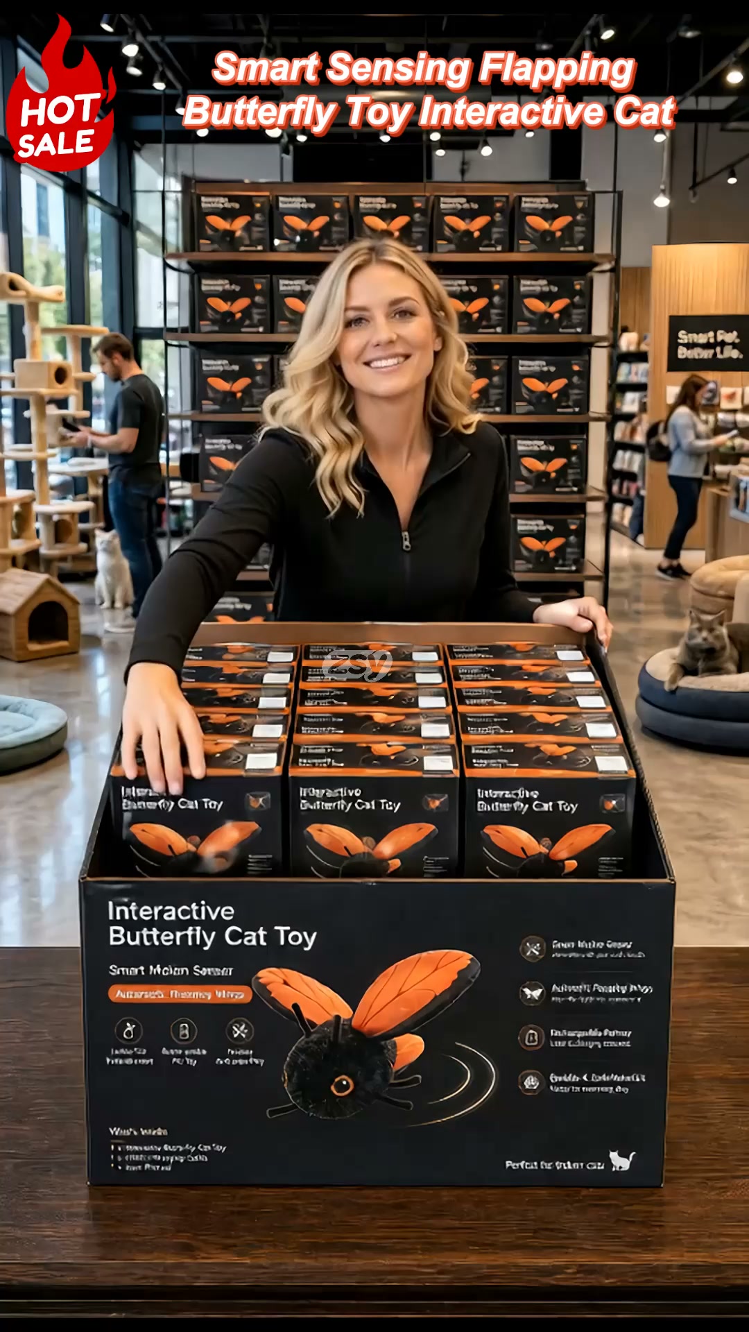 Slim Automatisch Vlinderspeeltje voor Katten