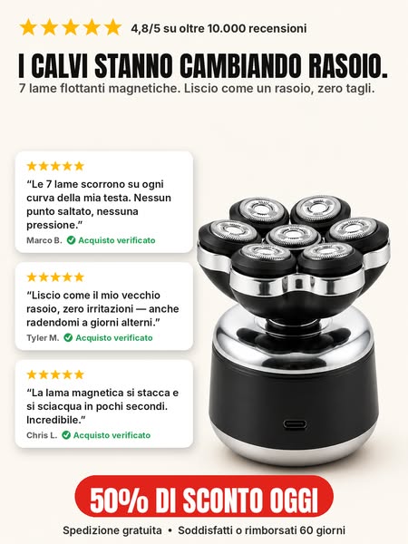 Approfitta oggi del 50% di sconto su Exoshave.