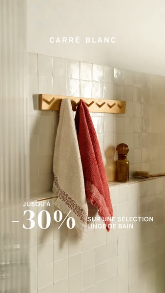 Jusqu'à -30% sur une sélection linge de maison