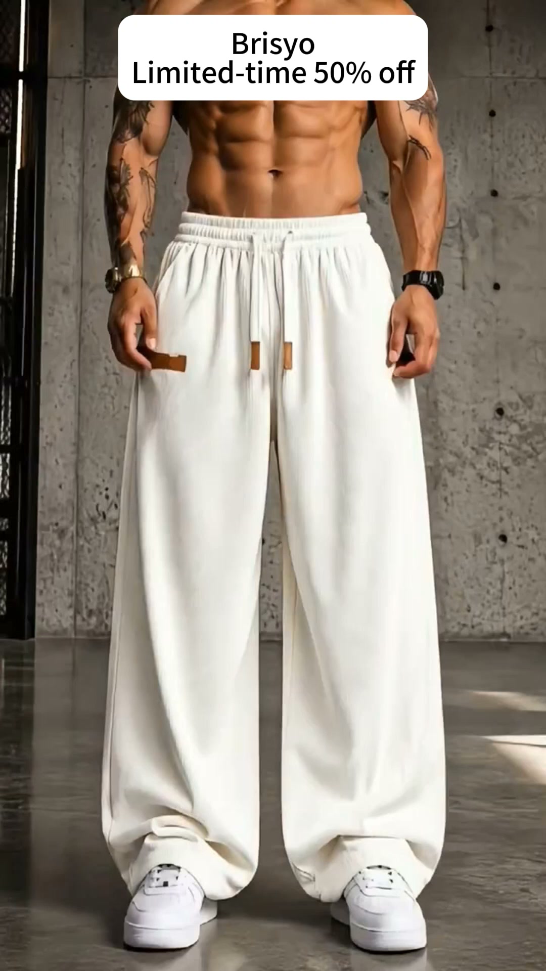 Get these ribbed wide-leg pants now while they’re 50% OFF