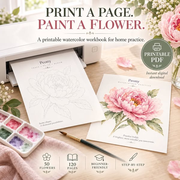 Paint Beautiful Watercolor Flowers Step by Step