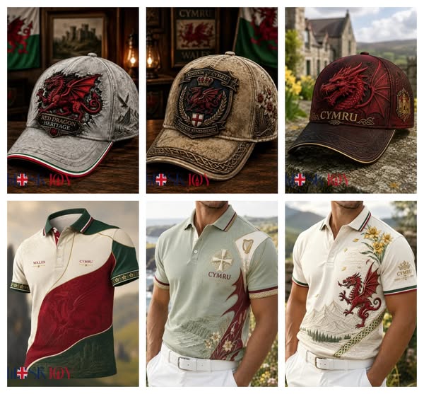 󠁧󠁢󠁷󠁬󠁳󠁿 Celebrate Welsh heritage in our classic Red Dragon apparel.
