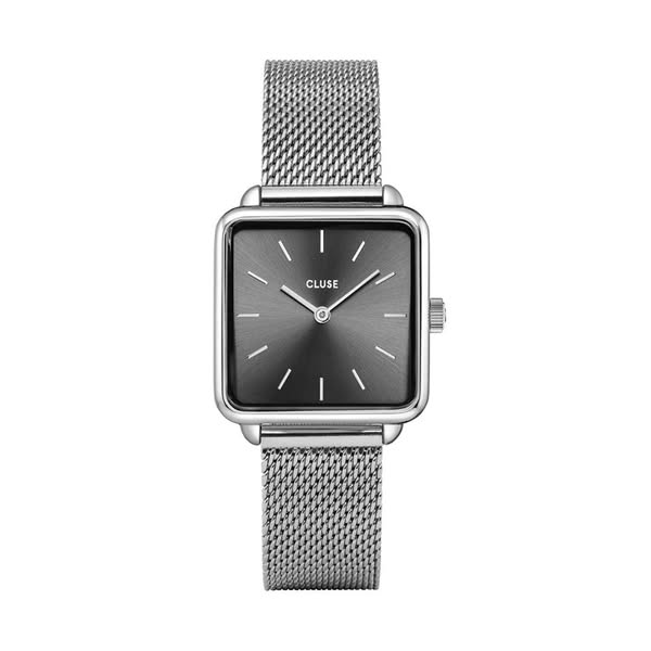 Cluse La Tétragone Mesh Dark Grey Silver Colour
