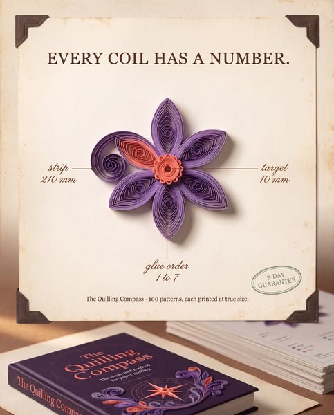 The Quilling Compass — 100 Patterns, Measured for You
